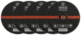YATO KOMPLET TARCZ DO CIĘCIA METALU 75MM*2MM