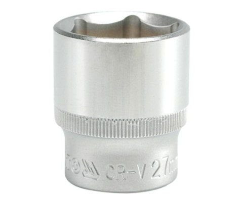 YATO NASADKA KRÓTKA 6-KĄTNA CHROMOWANA 1/2'' 27MM