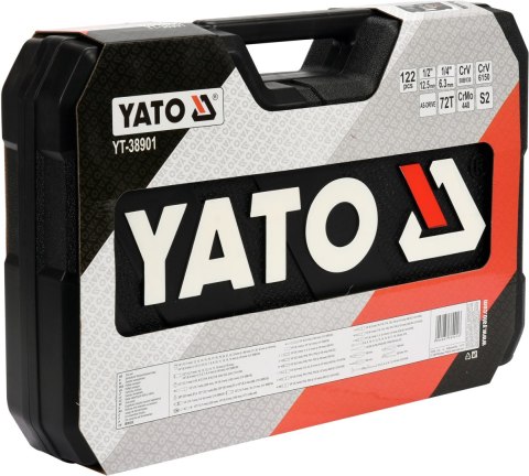 YATO ZESTAW NARZĘDZIOWY XXL 1/2'' 122 CZĘŚCI YATO ZESTAW NARZĘDZIOWY XXL 1/2'' 122 CZĘŚCI