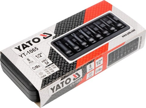 YATO ZESTAW TRZPIENIOWYCH KLUCZY UDAROWYCH TORX 8CZ. YATO ZESTAW TRZPIENIOWYCH KLUCZY UDAROWYCH TORX 8CZ.