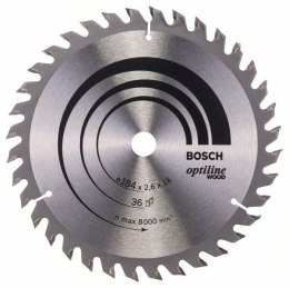 BOSCH PIŁA TARCZOWA-H OPTILINE WOOD 184*2.6*16/Z36