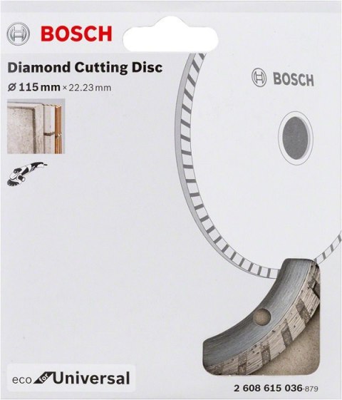 BOSCH TARCZA DIAMENTOWA BUDOWLANA ECO TURBO 115MM BOSCH TARCZA DIAMENTOWA BUDOWLANA ECO TURBO 115MM