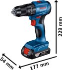 BOSCH WIERTARKO-WKRĘTARKA AKU. UDAROWA GSB 185-LI 0*AH