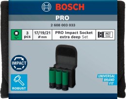 BOSCH ZESTAW KLUCZY NASADOWYCH 1/2'' XL PRO S 3SZT.