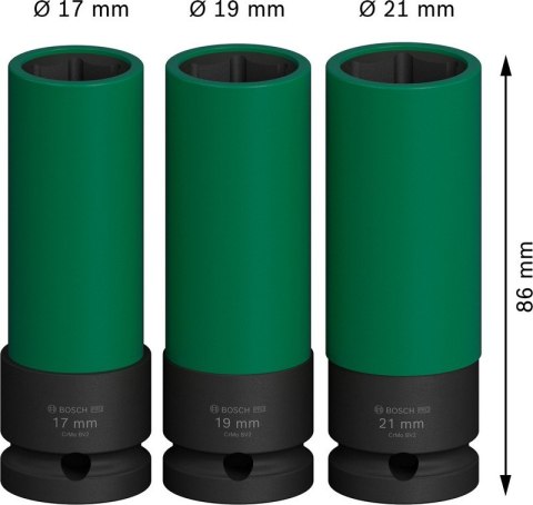 BOSCH ZESTAW KLUCZY NASADOWYCH 1/2'' XL PRO S 3SZT. BOSCH ZESTAW KLUCZY NASADOWYCH 1/2'' XL PRO S 3SZT.