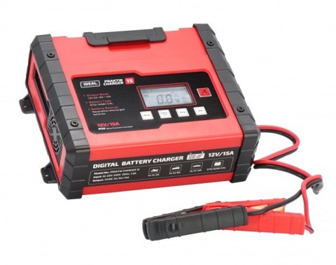 IDEAL PROSTOWNIK INTELIGENTNY PRAKTIK CHARGER 15 LCD 12V