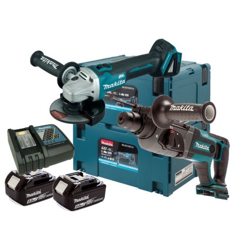 MAKITA ZESTAW COMBO LI-LON 18V DGA504+DHR241 2*5.0AH MAKPAC MAKITA ZESTAW COMBO LI-LON 18V DGA504+DHR241 2*5.0AH MAKPAC
