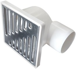 UN KRATKA KANALIZACYJNA BIAŁA 110 BOCZNA CHROM K10BH