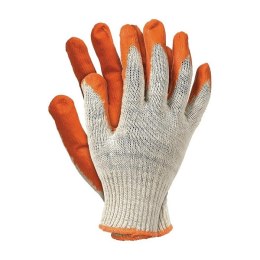 UN RĘKAWICE OGRODNICZKI POWLEKANE GUMĄ POMARAŃCZOWE 450 ROZ. 10