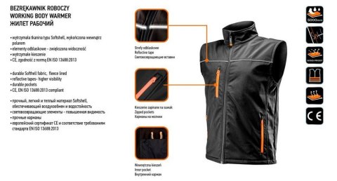 NEO BEZRĘKAWNIK ROBOCZY SOFTSHELL ROZMIAR L NEO BEZRĘKAWNIK ROBOCZY SOFTSHELL ROZMIAR L