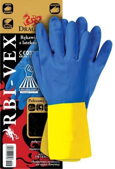 UN RĘKAWICE GUMOWE RBI-VEX ROZMIAR 9 UN RĘKAWICE GUMOWE RBI-VEX ROZMIAR 9