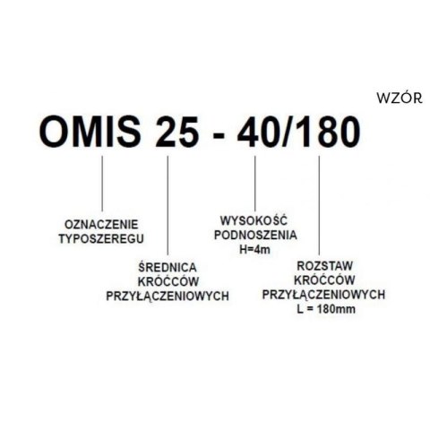 OMNIGENA POMPA OBIEGOWA C.O. OMIS 25-40/180 OMNIGENA POMPA OBIEGOWA C.O. OMIS 25-40/180