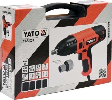 YATO ELEKTRYCZNY KLUCZ UDAROWY 1/2'' 450NM YATO ELEKTRYCZNY KLUCZ UDAROWY 1/2'' 450NM
