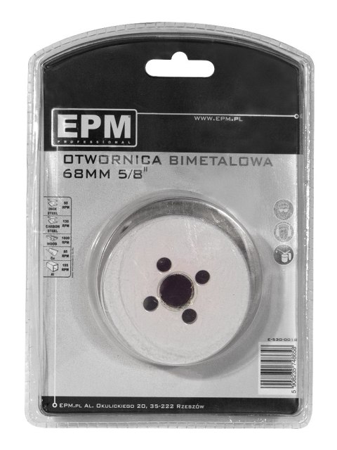 EPM OTWORNICA BI-METALOWA 68MM UCHWYT 5/8'' EPM OTWORNICA BI-METALOWA 68MM UCHWYT 5/8''