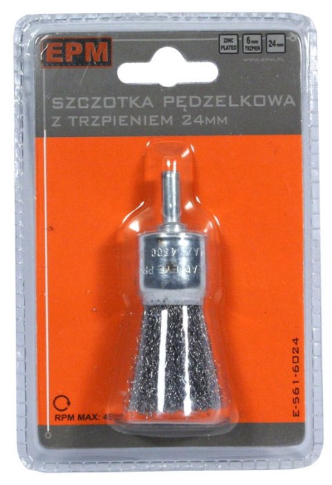 EPM SZCZOTKA PĘDZELKOWA Z TRZPIENIEM 24MM ZN EPM SZCZOTKA PĘDZELKOWA Z TRZPIENIEM 24MM ZN
