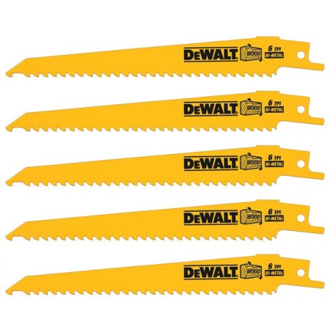 DEWALT BRZESZCZOTY DO PIŁY SZABLASTEJ 152*3.6-5.1MM 5 SZT. DEWALT BRZESZCZOTY DO PIŁY SZABLASTEJ 152*3.6-5.1MM 5 SZT.