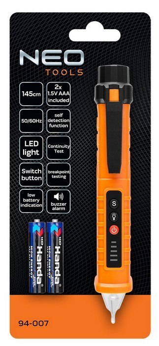 NEO INDUKCYJNY TESTER NAPIĘCIA 12-1000V AC NEO INDUKCYJNY TESTER NAPIĘCIA 12-1000V AC