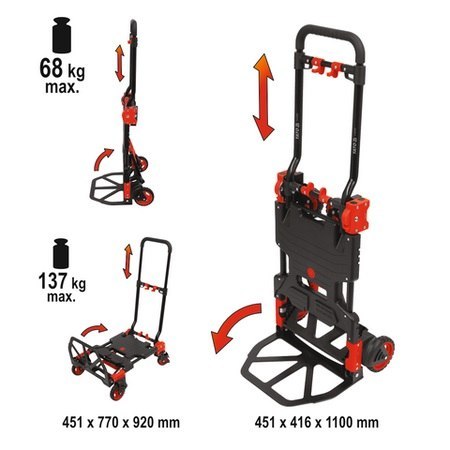 YATO SKŁADANY WÓZEK MAGAZYNOWY 2W1 137KG YATO SKŁADANY WÓZEK MAGAZYNOWY 2W1 137KG