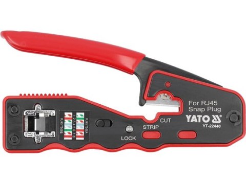 YATO SZCZYPCE DO ZACISKANIA WTYKÓW PRZELOTOWYCH RJ45 YATO SZCZYPCE DO ZACISKANIA WTYKÓW PRZELOTOWYCH RJ45