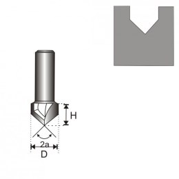 DEDRA FREZ ROWKUJĄCY V T8 D25.4 H25.4 A90ST