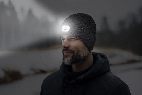 NEO CZAPKA Z LATARKA LED RGB GRAFITOWA NEO CZAPKA Z LATARKA LED RGB GRAFITOWA