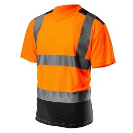 NEO KOSZULKA T-SHIRT OSTRZEGAWCZY CIEMNY DÓŁ POMARAŃCZOWY XL