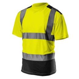 NEO KOSZULKA T-SHIRT OSTRZEGAWCZY CIEMNY DÓŁ ŻÓŁTY L