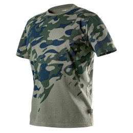 NEO T-SHIRT ROBOCZY Z NADRUKIEM CAMO, ROZM.L