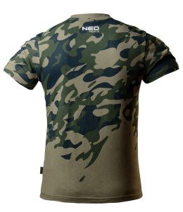 NEO T-SHIRT ROBOCZY Z NADRUKIEM CAMO, ROZM.L
