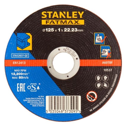 STANLEY TARCZA UNIWERSALNA 125MM STANLEY TARCZA UNIWERSALNA 125MM