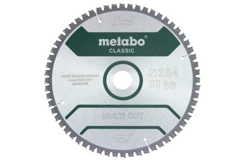 METABO PIŁA TARCZOWA MULTI CUT CLASSIC 254*30MM Z60 METABO PIŁA TARCZOWA MULTI CUT CLASSIC 254*30MM Z60