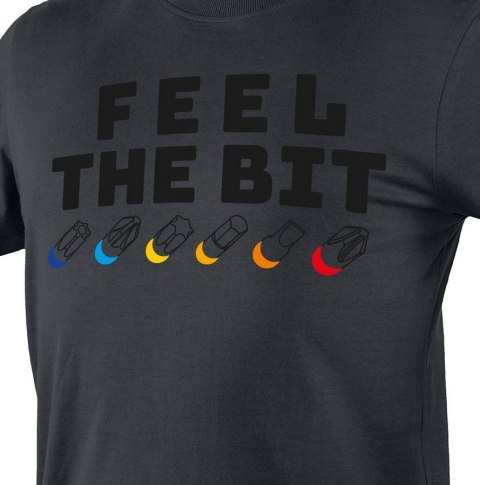NEO T-SHIRT Z NADRUKIEM FEEL THE BIT ROZMIAR L NEO T-SHIRT Z NADRUKIEM FEEL THE BIT ROZMIAR L