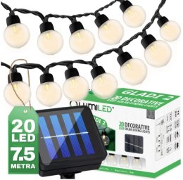 UN GIRLANDA SOLARNA GLADI 2, 30 LED G40 10,6M
