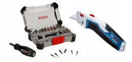 BOSCH ZESTAW BITÓW + NÓŻ Z OSTRZEM CHOWANYM