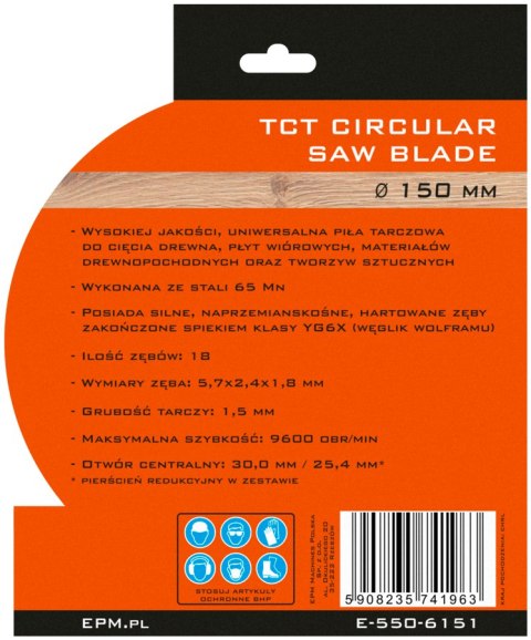 EPM PIŁA SPIEKOWA 150MM 18 ZĘBÓW EPM PIŁA SPIEKOWA 150MM 18 ZĘBÓW