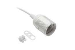 GTV OPRAWKA E27 Z PRZEWODEM I KOSTKĄ 240V 60W, 2X0,75MM2 BIAŁA