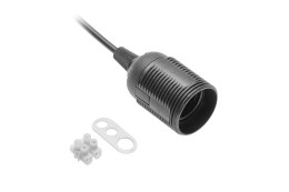 GTV OPRAWKA E27 Z PRZEWODEM I KOSTKĄ 240V 60W, 2X0,75MM2 CZARNA