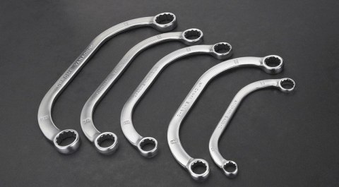 NEO KOMPLET KLUCZY OCZKOWYCH WYGIĘTYCH 9-22MM 5SZT. NEO KOMPLET KLUCZY OCZKOWYCH WYGIĘTYCH 9-22MM 5SZT.