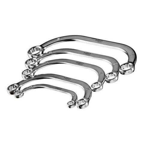 NEO KOMPLET KLUCZY OCZKOWYCH WYGIĘTYCH 9-22MM 5SZT. NEO KOMPLET KLUCZY OCZKOWYCH WYGIĘTYCH 9-22MM 5SZT.
