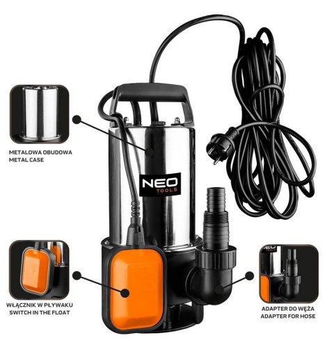 NEO POMPA ZANURZENIOWA DO BRUDNEJ WODY 1100W NEO POMPA ZANURZENIOWA DO BRUDNEJ WODY 1100W