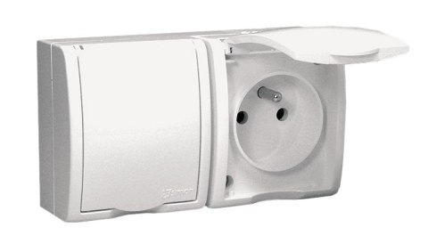 SIMON AQUARIUS GNIAZDO HERMETY. 2-KROTNE Z/U IP54 BIAŁE Z PRZES. T SIMON AQUARIUS GNIAZDO HERMETY. 2-KROTNE Z/U IP54 BIAŁE Z PRZES. T
