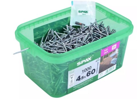 SPAX WKRĘT TARASOWY (1000) C4 4.5*60MM SPAX-D +BIT T20 SPAX WKRĘT TARASOWY (1000) C4 4.5*60MM SPAX-D +BIT T20