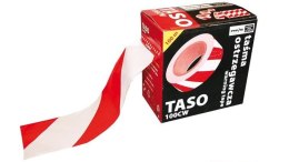 UN TAŚMA OSTRZEGAWCZA W PODAJNIKU 70MM*100MB BIAŁO-CZER
