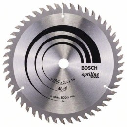 BOSCH PIŁA TARCZOWA H OPTILINE WOOD 184*2.6*16/Z48