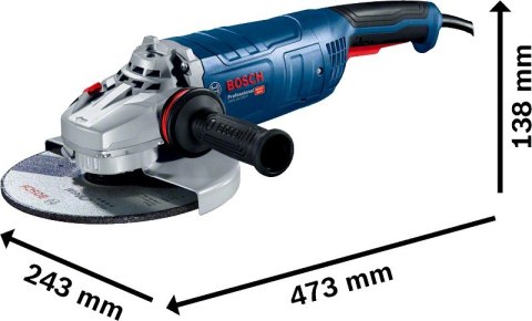 BOSCH SZLIFIERKA KĄTOWA 230MM GWS 24-230 P 2400W BOSCH SZLIFIERKA KĄTOWA 230MM GWS 24-230 P 2400W