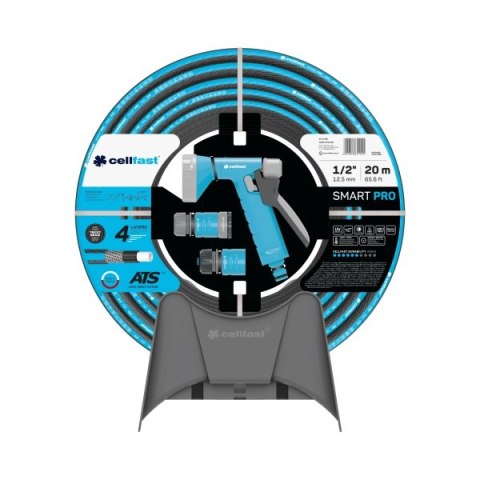 CELL-FAST ZESTAW ZRASZAJĄCY SMART PRO ATS 1/2'' 20 M + WIESZAK NA WĄŻ CELL-FAST ZESTAW ZRASZAJĄCY SMART PRO ATS 1/2'' 20 M + WIESZAK NA WĄŻ