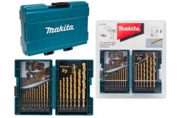 MAKITA ZESTAW WIERTEŁ DO METALU POWŁOKA TYTAN 19 EL.