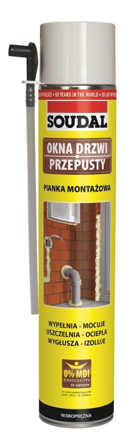 SOUDAL PIANKA MONTAŻOWA SOUDAL RURKA 750ML