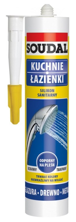 SOUDAL SILIKON SANITARNY BEZBARWNY 280ML