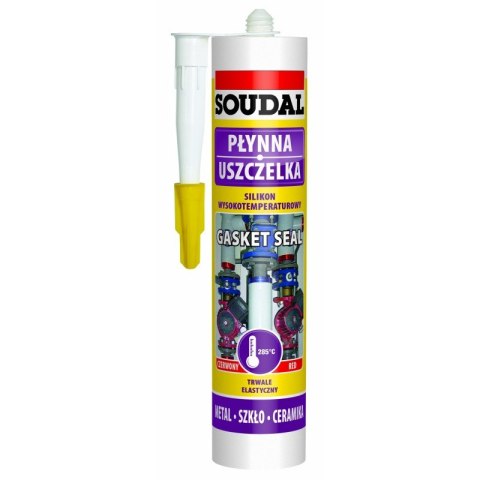 SOUDAL SILIKON WYSOKOTEMPERATUROWY CZERWONY 280ML